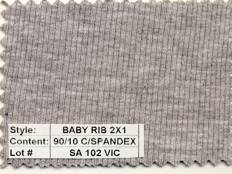 Baby Rib 2x1 Cotton Spandex